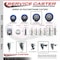 Service Caster 4 Inch Blue Polyurethane Wheel Swivel 58 Inch Threaded Stem Caster Set with Brake SCC SCC-TS20S414-PPUB-BLUE-PLB-58212-4 - alternate 2